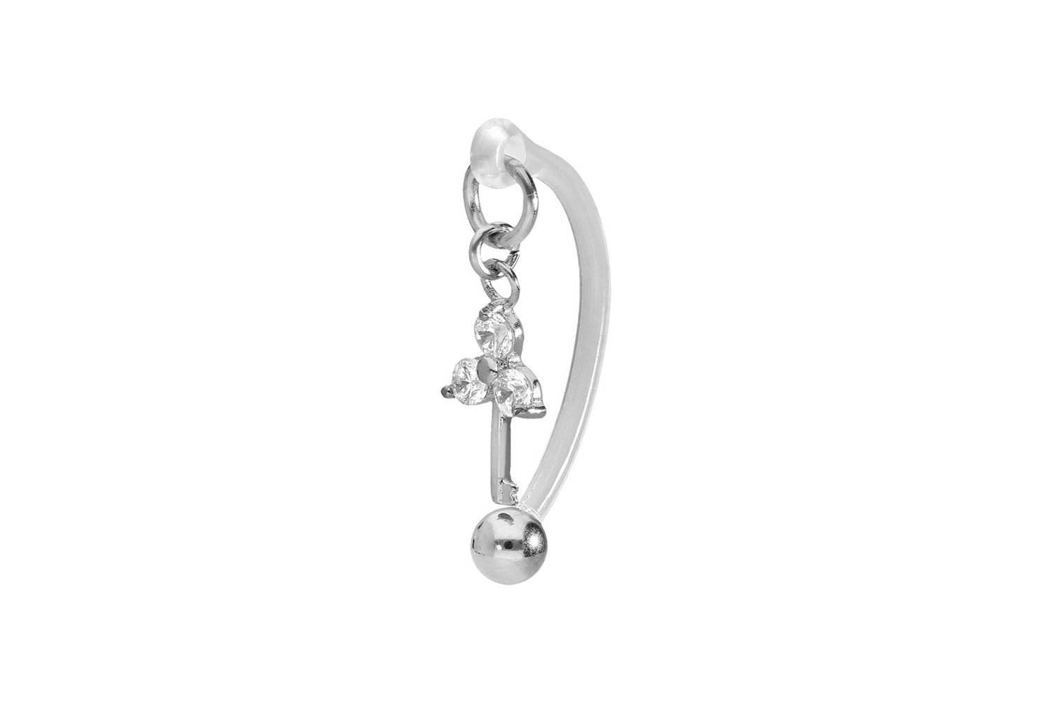 PMFK Bananabell Piercing mit Chirurgenstahl-Design SCHLÜSSEL + KRISTALLE ++SALE++